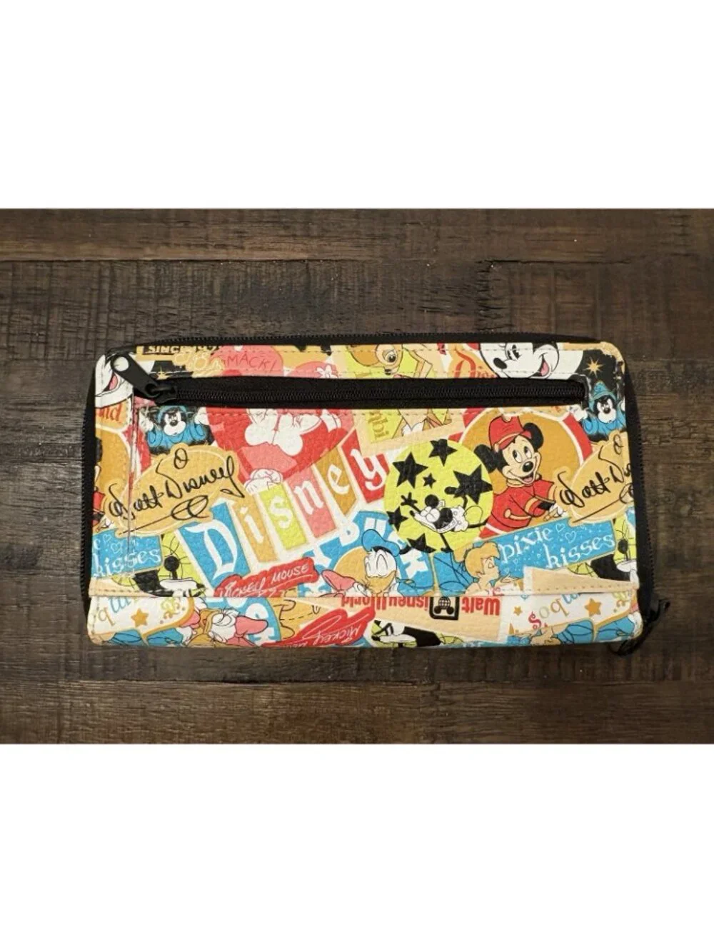 Disney World Disneyland Mickey and Characters Collage Wallet